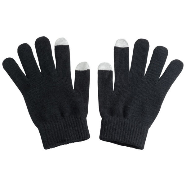 Acrylic gloves with touch tops on two fingers