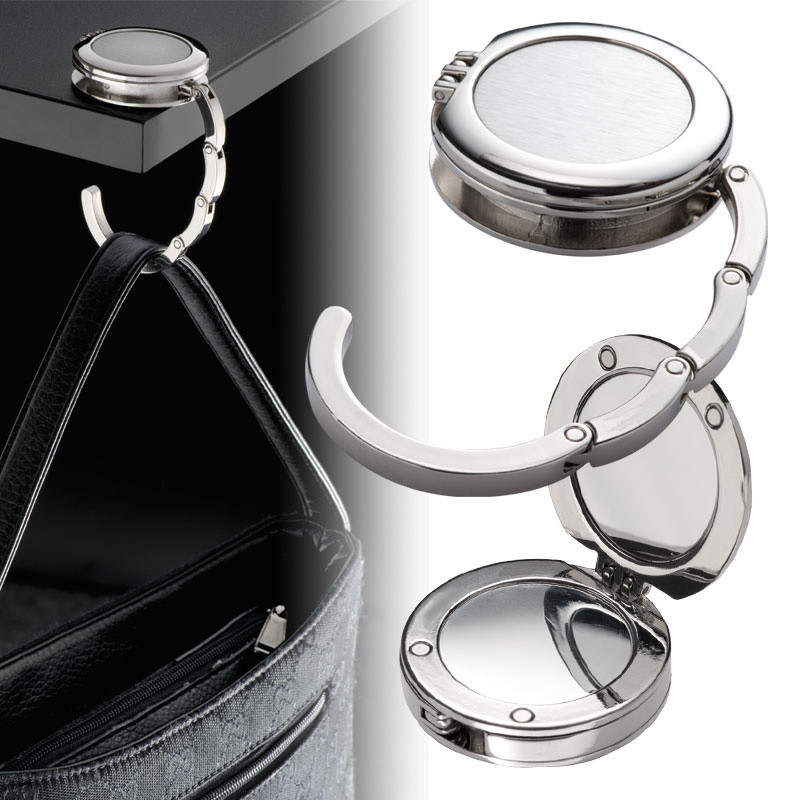 Bag holder with integrated mirror