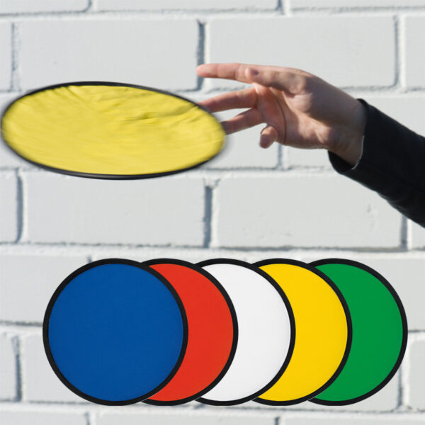 Foldable frisbee with a polyester case