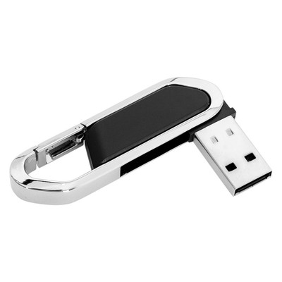 USB memory stick with carabiner