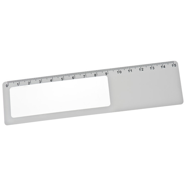 Ruler with magnifier