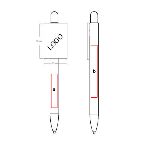Custom shape clip ballpoint pen